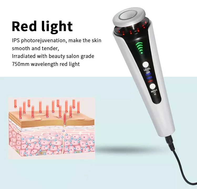 3in1 RF Beauty Instrument device Massage Wrinkle Remover Skin Tightening Skin Care Device With LED Light Therapy
