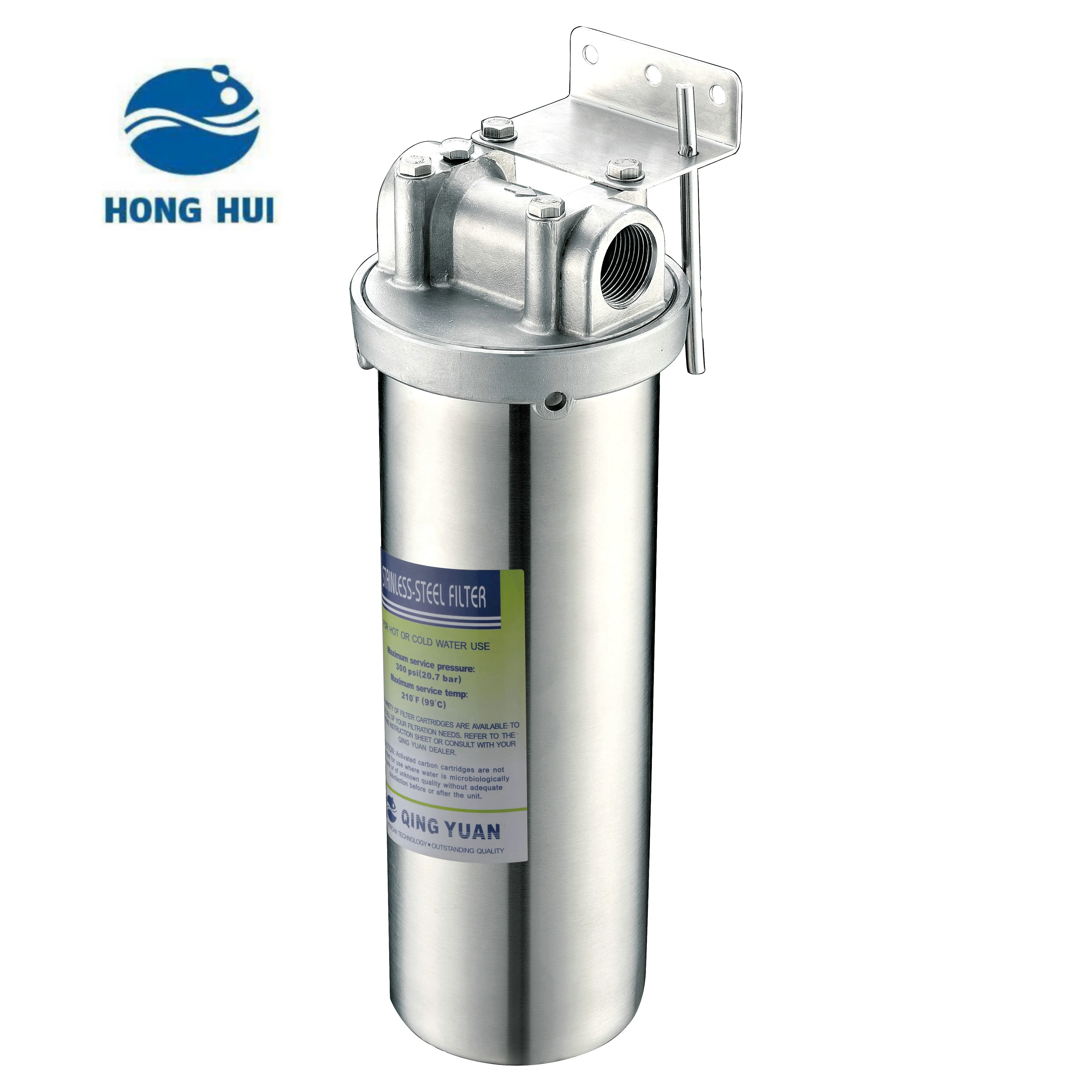 HONG HUI HN-10B household stainless steel 304 water filter housing pre-filter water filter housing