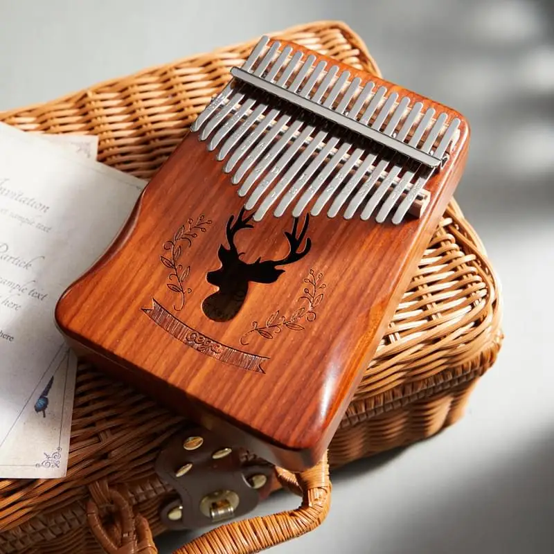 glossy zebra wood musical instruments wood thumb kalimba 17 note finger