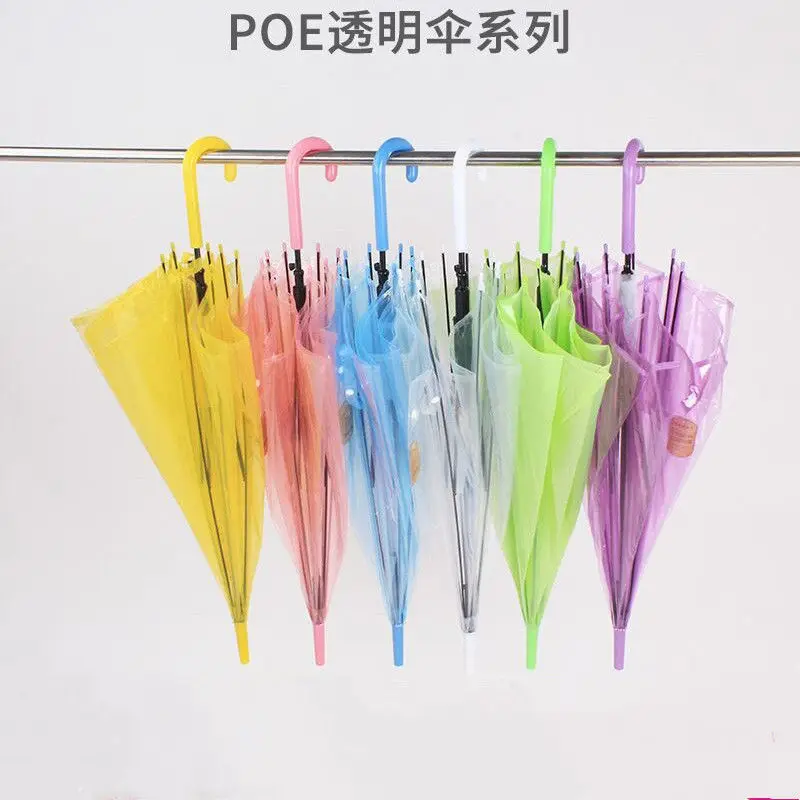 21 Inch 8 Bone New Design Straight Golf Promotion Transparent Umbrella Princess Umbrella Clear Umbrella