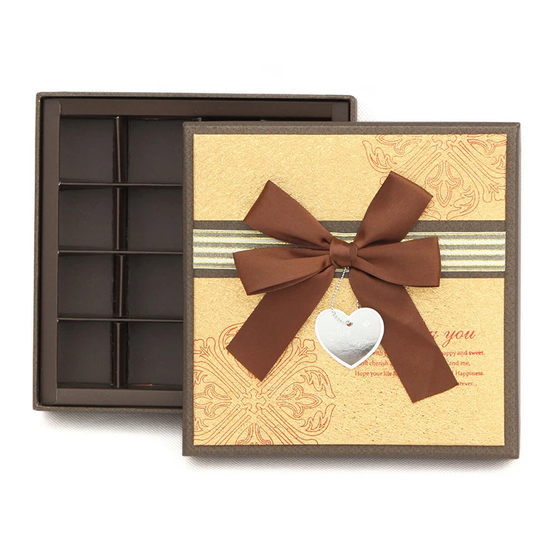 Жесткие картонные коробки с крышкой от оригинального производителя, персонализированные подарочные коробки для шоколада, сувениров, коробка для упаковки конфет