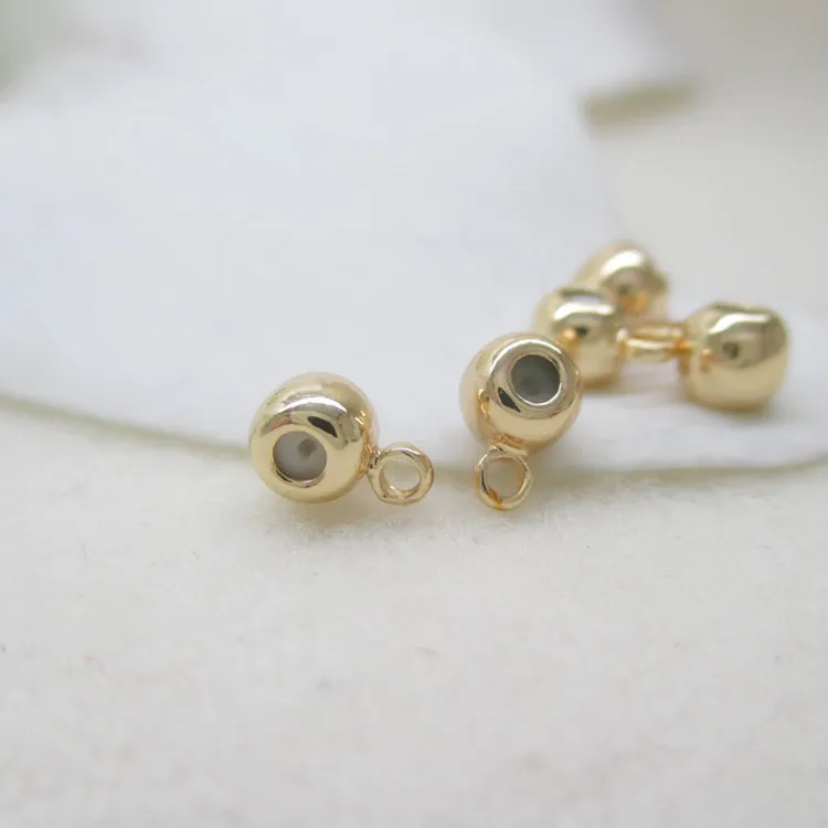 Wholesale 24K Triple Gold Plated silica gel spacer beads conector for making bracelet necklace jewelry