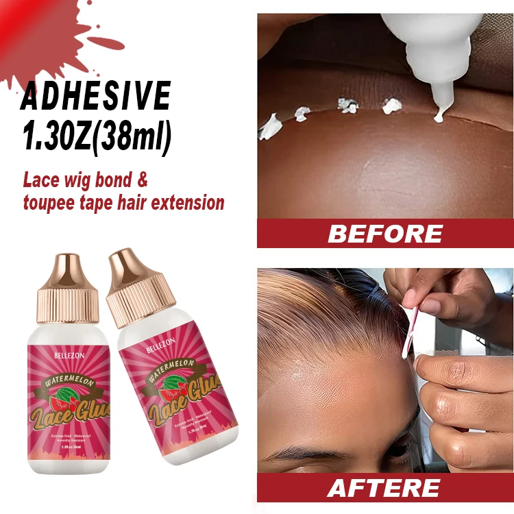 Bellezon Lace Glue Waterproof Sweat Resistant Watermelon Scent Super Hold Lace Glue Adhesive