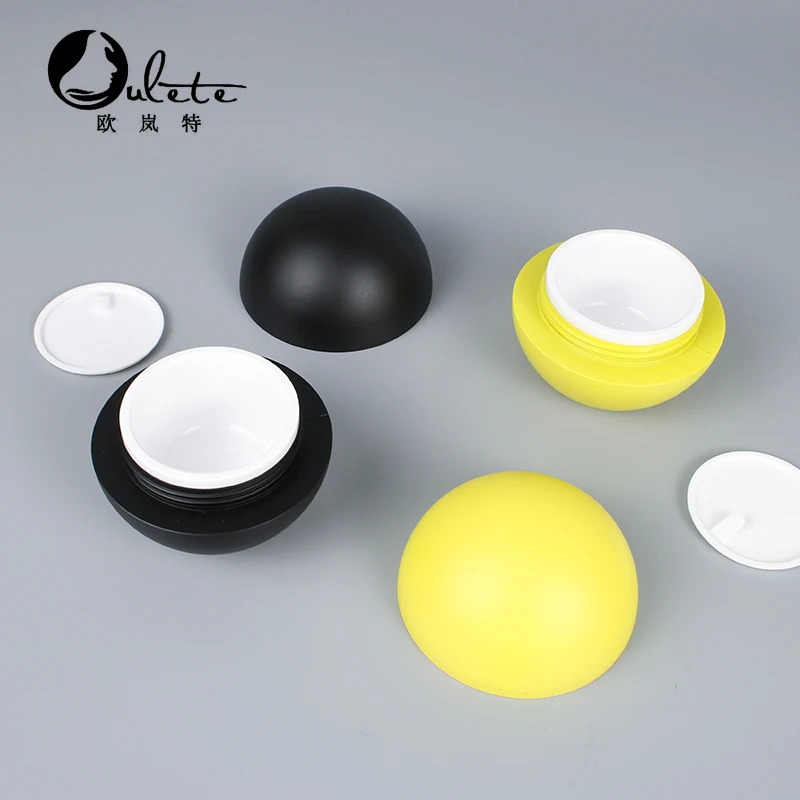 
10g 15g 30g 50g 100g matte finish plastic ball shape cosmetic cream jars body butter containers for skin care 