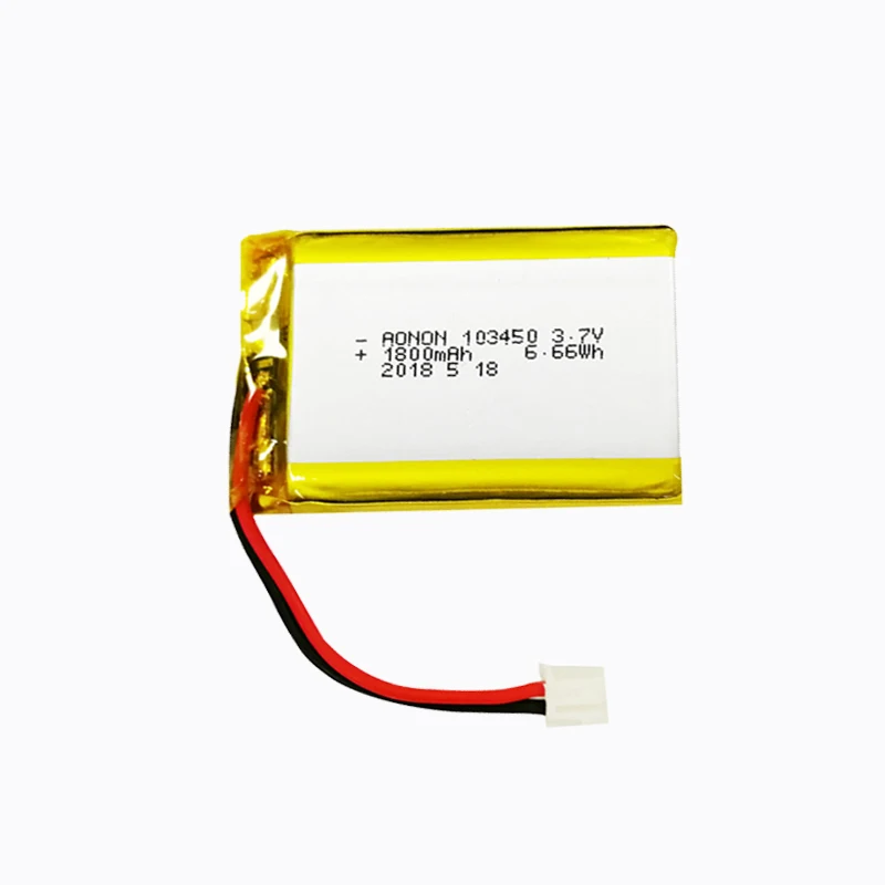 103450 1800mah lipo battery IEC62133 CB Certified 3.7v Lithium Ion Polymer Recharge Battery