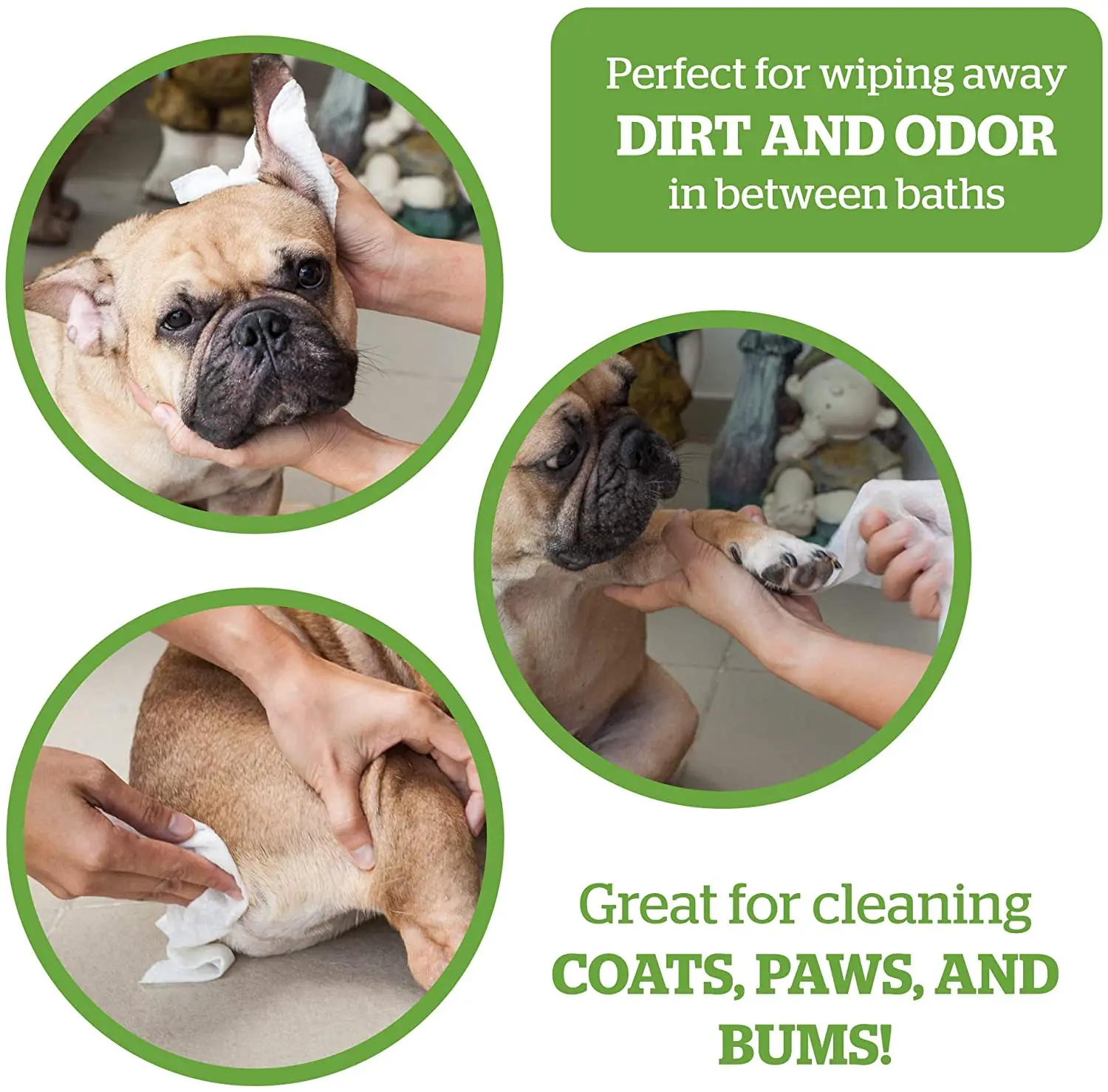Best Pet Supplies Calming scent Grooming Deodorizing Gently Clean bio based Hypoallergenic pet wipes flea and tick