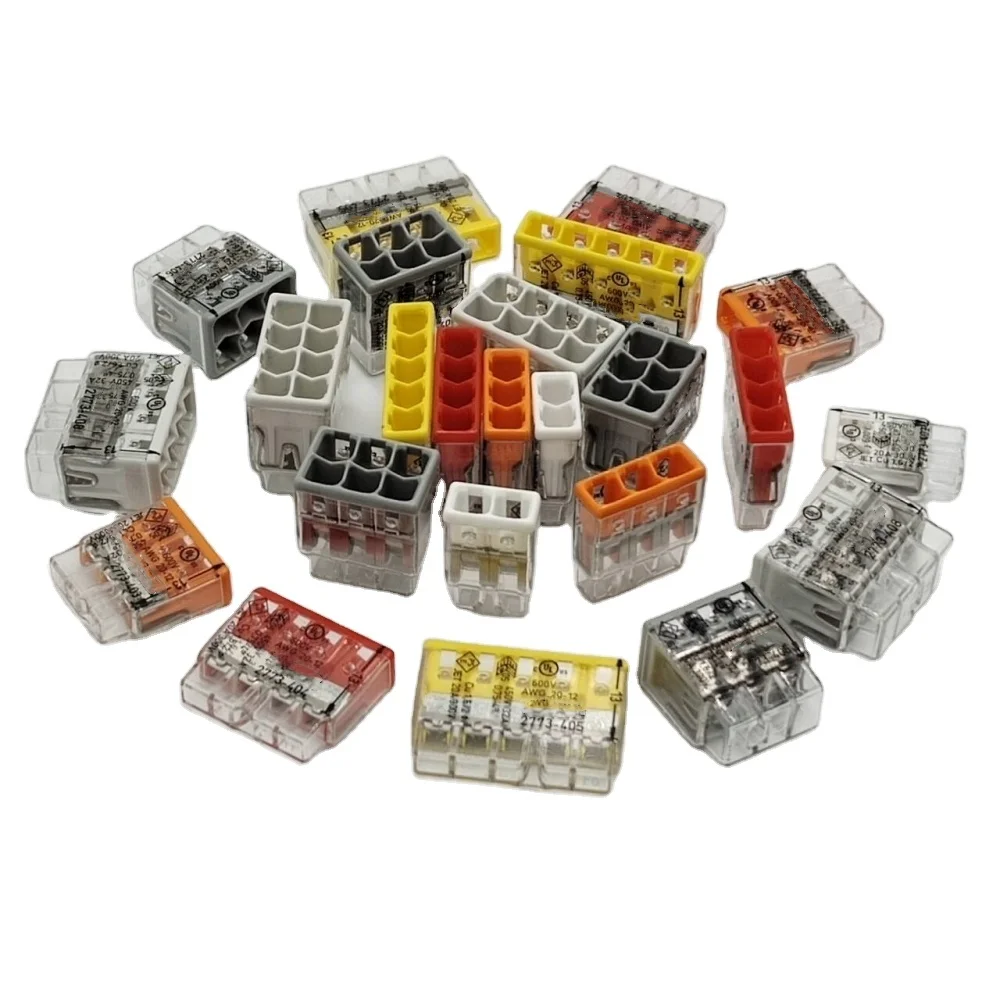 2773 3p new wagos terminal quick wire connector 2 pin 402 403 404 4 hole 405 406 408 5 way bulk wagos electrical cable connector