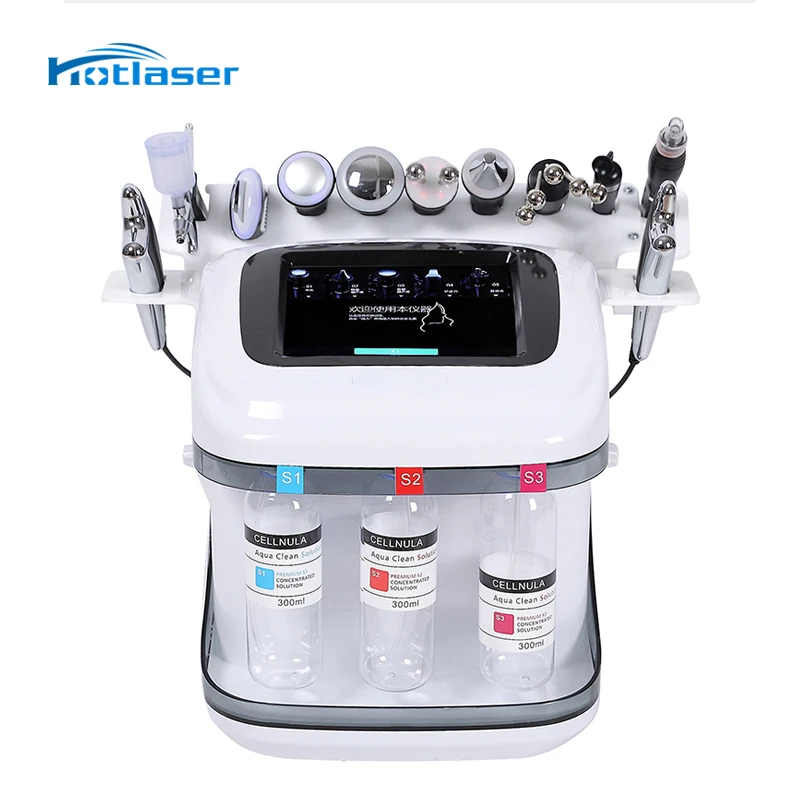 Portable hidrafacial 8 en 1 Facial Machine Skin Care Water Oxygen Peeling Small Bubble 8 in 1 facial hydra machine Facial Spa