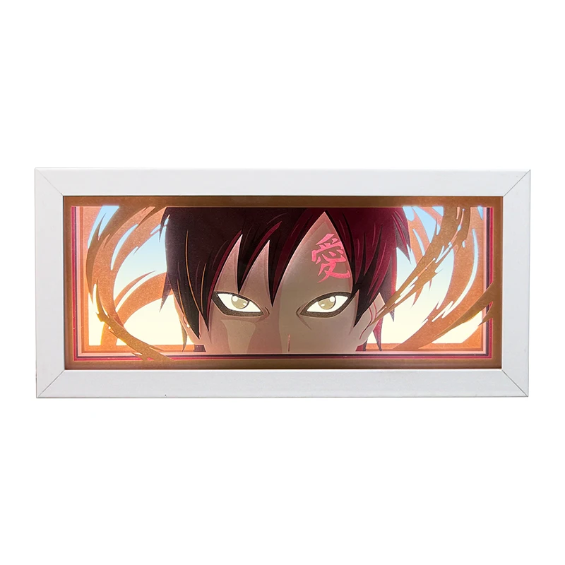 Custom Anime Figures Paper Carving Lamp Paper Stereoscopic Frame USB Night Light Wall Frames Home Decoration Art