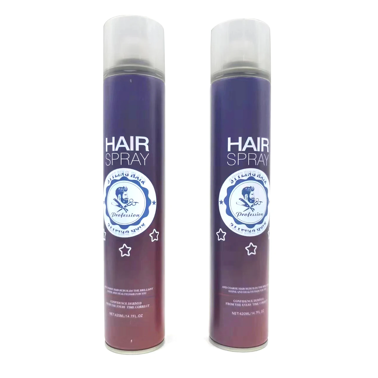 New Arrive 420ml Synthetic Hair Spray Dry Hair Styling Spray Strong Hold Hair Spray For Men