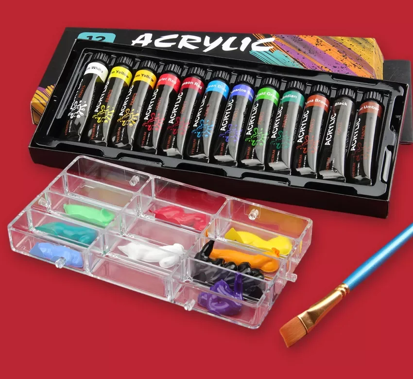China factory price wholesale high quality good price 12 colors aluminum tube 12 ml hot sale painting paint professional