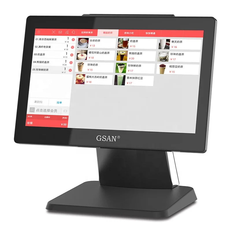 Pos-терминал 14 дюймов для ресторана Pos-система Кассовые Машины Android все в одном
