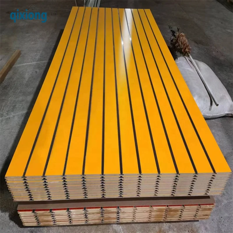 QiXiong Slatwall panel Melamine MDF Wholesale E1 different color Durable Store