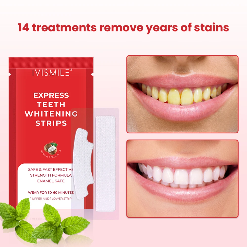 Custom Private Logo Whitening Teeth Strips Peroxid Strips With 6%hp