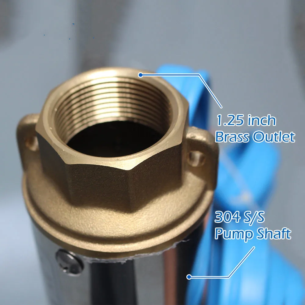 hybrid water pump deep well submersible pump for borehole solar powered AC / DC pump