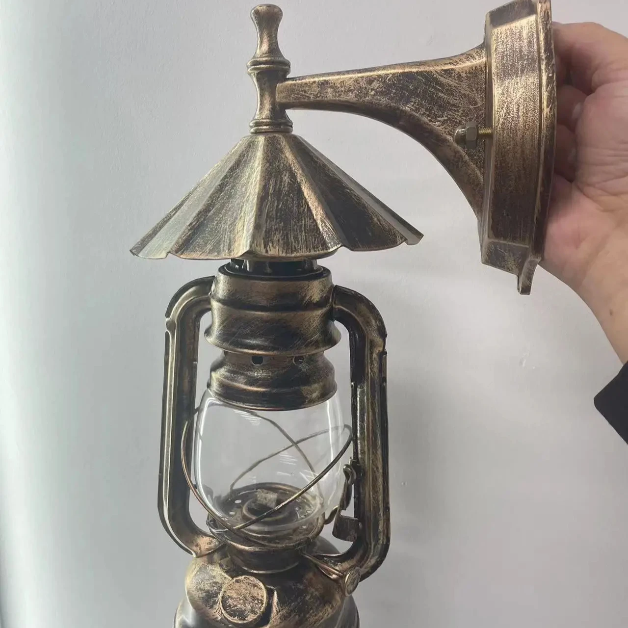 Retro Outdoor Waterproof LED Umbrella Wall Light Doorside Balcony Wall Lamp For Garden