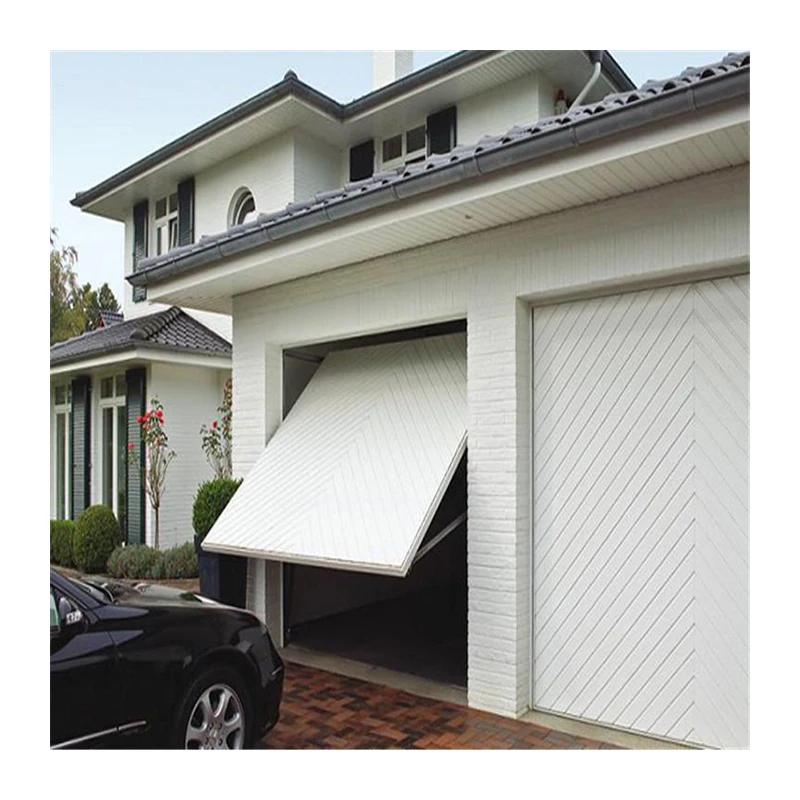 Modern Single Track Smart Automatic Lift Garage Doors with Galvanized Steel and Glass Panels for Villas-on Sale!