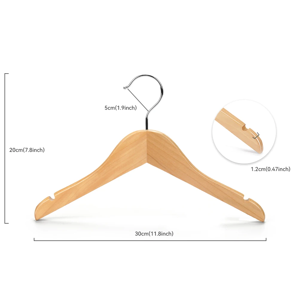 High Quality Colored Wooden Children Kids Baby Clothes Hangers