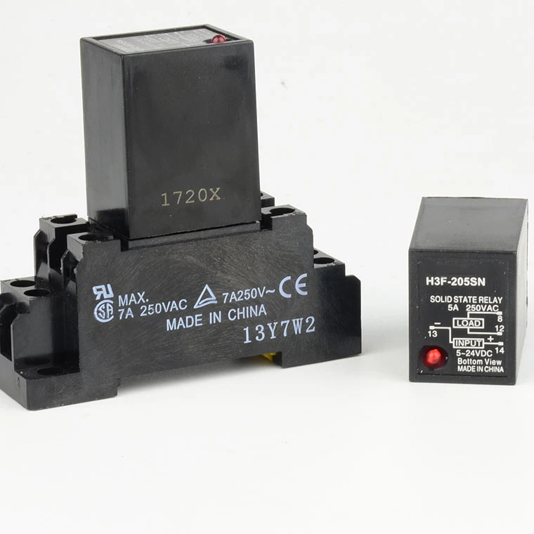 Din Rail твердотельные реле H3F-205SN DC управления переменного тока DC-AC вход 5-24VDC выход 100-220VAC SSR реле с гнездом