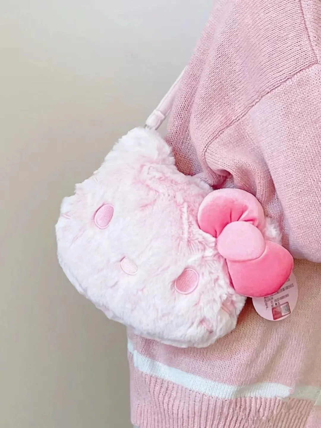 K240 New Purses and Handbags Kitty Plush Crossbody Bag For Women Anime Winter Tote Bags Grab Doll Machine