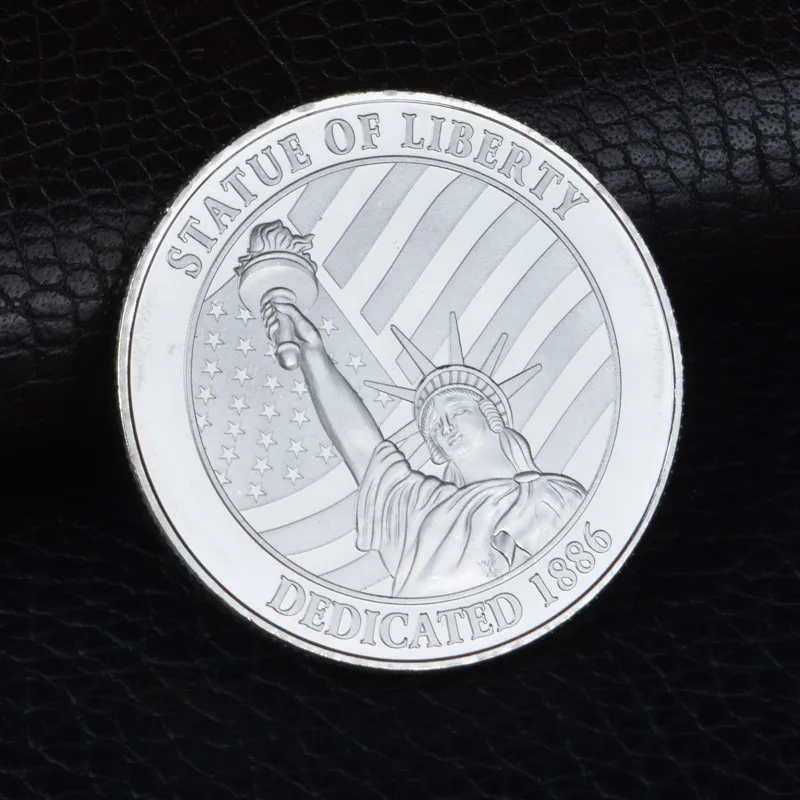 1886 U.S. Statue Of Liberty And The Brooklyn Bridge Are In The Same Metal Collectible Coin