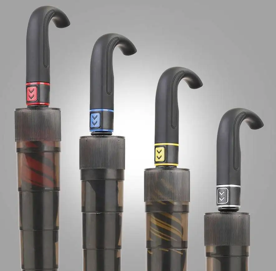 Auto Open Rain Straight Umbrella with Plastic Cover Waterproof Pouch