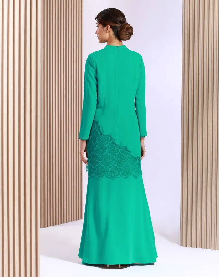 SIPO Eid Modest Wear Party Clothes Oem Muslim Women Baju Kurung Islamic Clothing Printed Sleeves Dress for Baju Kurung