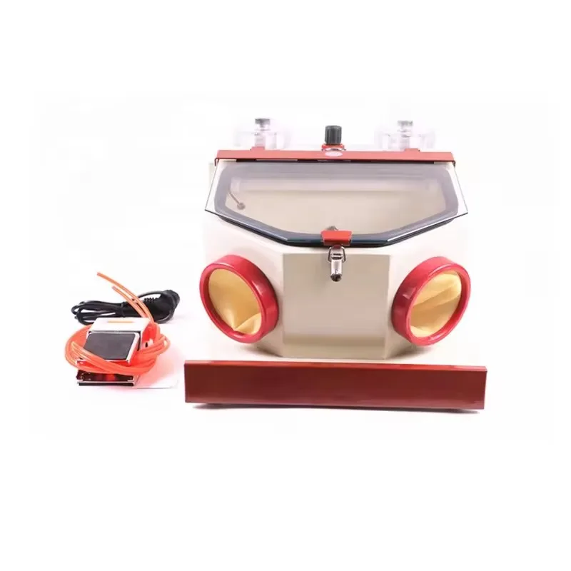 Two pen dental polishing sanblaster oral cleaning sandblasting machine  dental lab dental sandblaster with cabinet