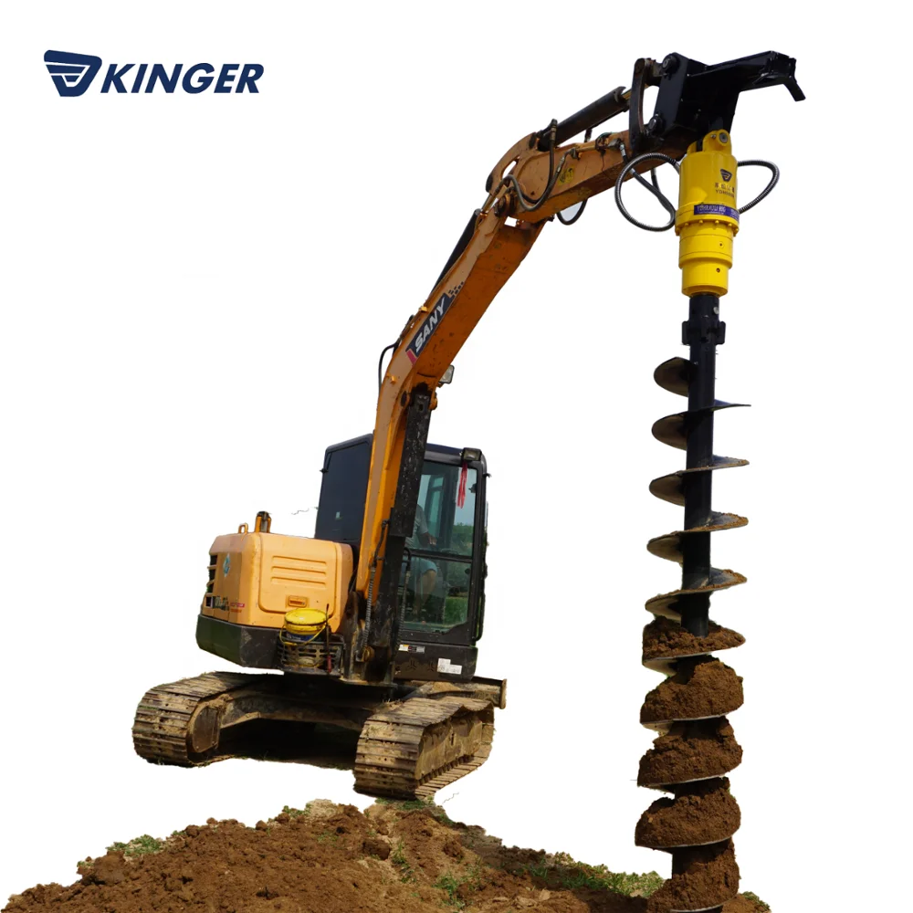 KINGER гидравлический земной шнек torque dig бурение для