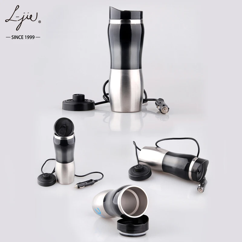 Car Electric Heating Cup Stainless Steel Kettle Customized Logo Smart Water Bottle
