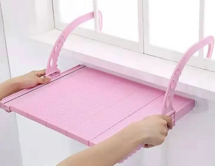 Source manufacturers retractable drying rack balcony shoe rack foldable dormitory window drying rack