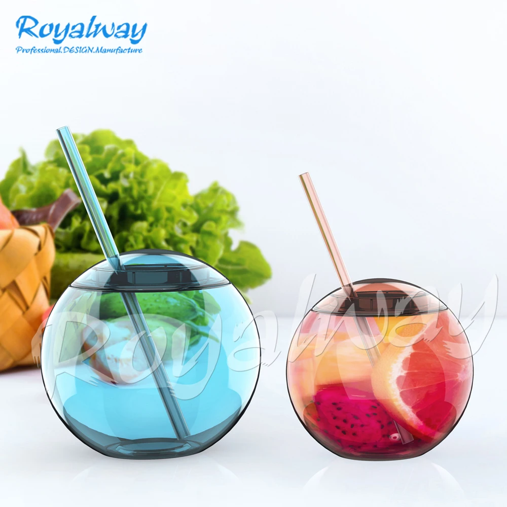 Solid Opaque Color Private Label Coconut Shell Shape Disco World Ball Cup