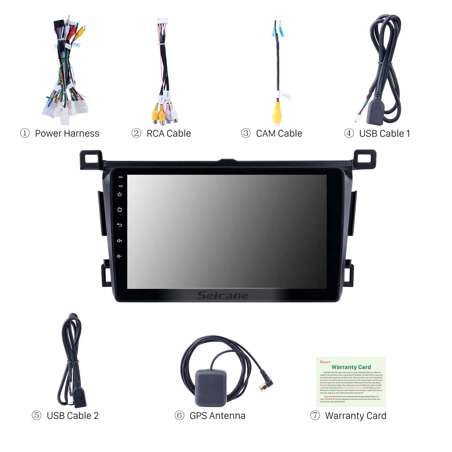 All-in-one 9 inch Touch Screen Android 13.0 Radio for 2013-2018 Toyota RAV4 left hand drivier 3G WiFi Music TV Tuner
