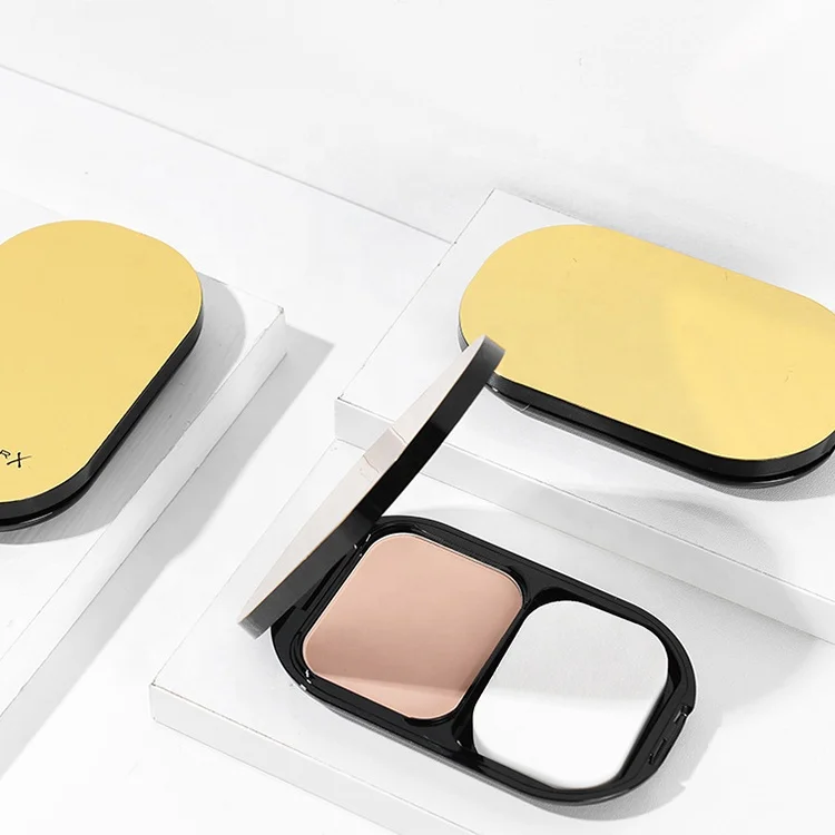 Shining durable foundation pressed powder vegan mineral new makeup air cushion private label pressed powder