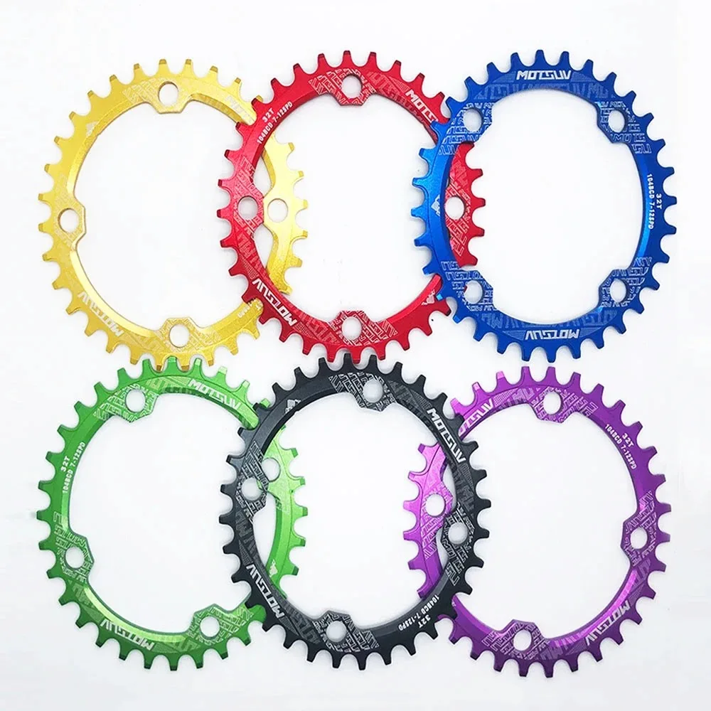 Oval Chainring 104BCD For Shimano MTB Bike Bicycle Chain Ring 32T 34T 36T 38T Ultralight Tooth Plate Chainwheel 104 BCD