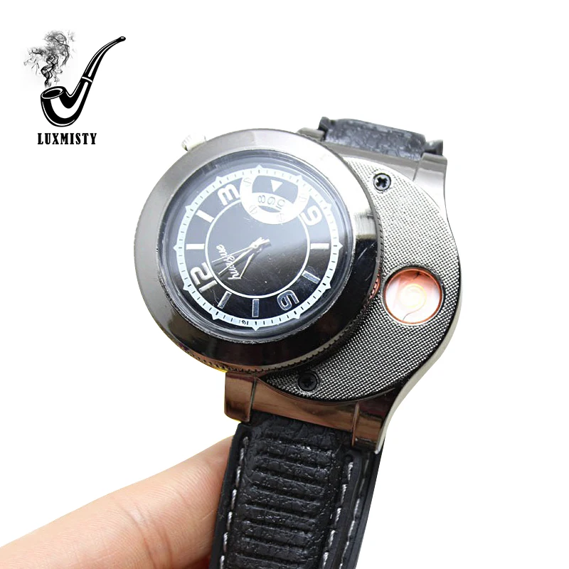 Watch charging lighter Windproof USB electronic cigarette lighter