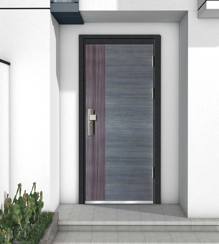 Cheap Price Security Steel Metal Door Bullet Proof Main Entrance Front Entry Doors for House with smart lock