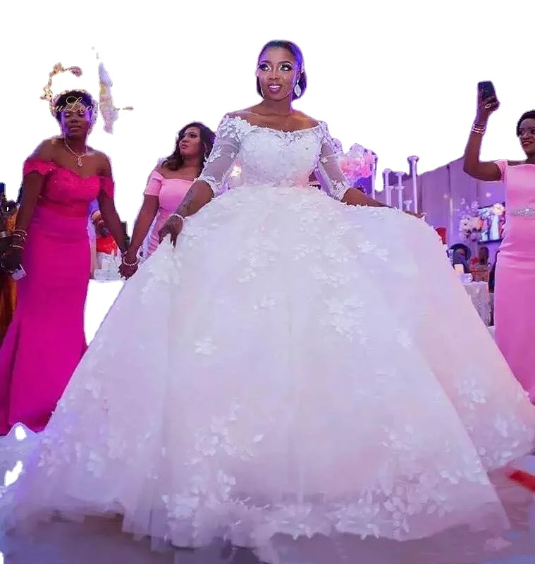 
2020 new bride wedding dresses pregnant women princess wedding dress plus size tail lace wedding dress 