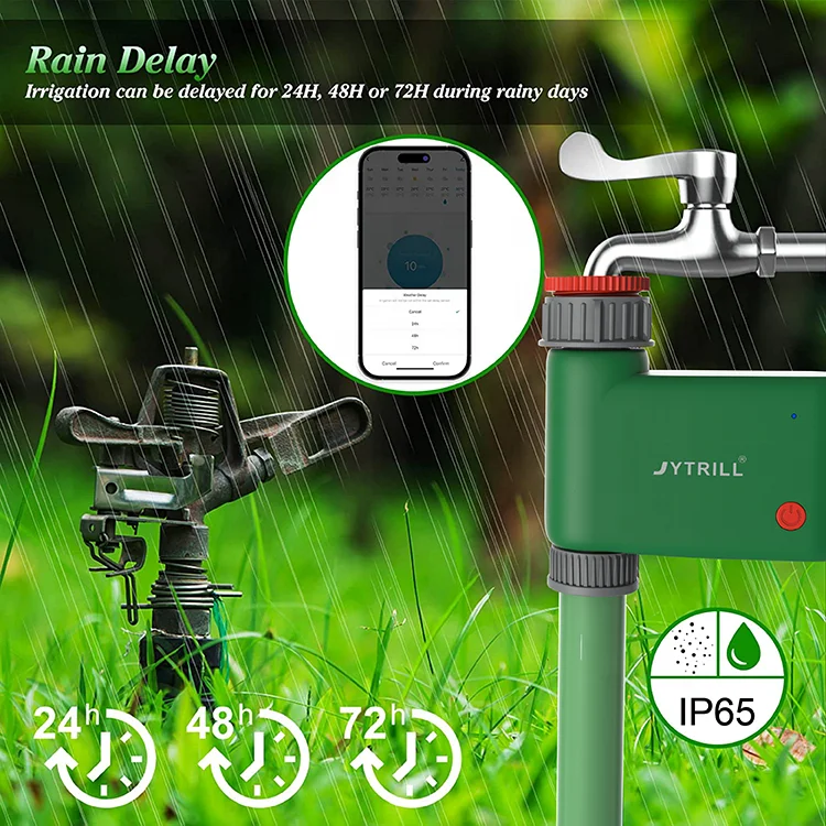 For Garden outdoor APP Control Automatic Irrigation System with Hub Weather-based Auto Rain Delay smart water timer