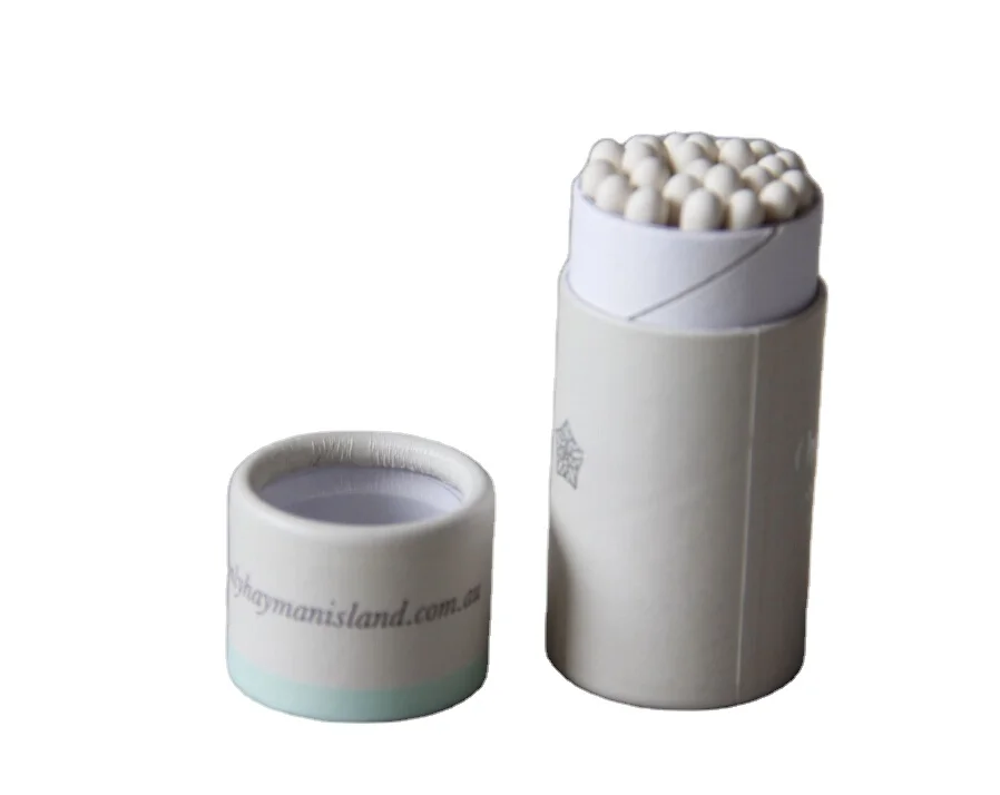 PVC Window White Cardboard Paper Tube for Match Packaging