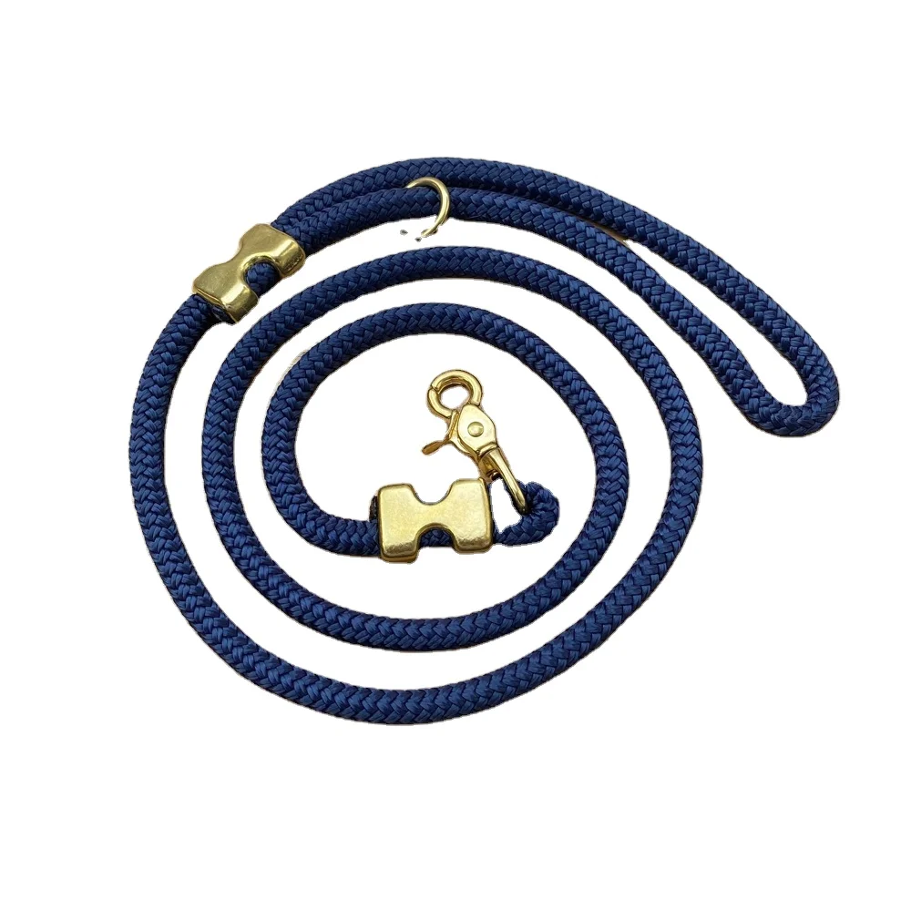 Mountain Climbing Reflective Rope Dog Leash with Locking Sturdy and Durable Dog Rope Lead No Pull Training Lead Dog Slip Leash