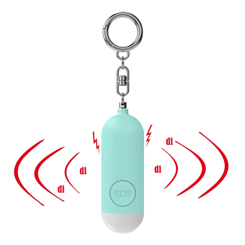 Measured130db sound Loud Alarm Siren Led lights Emergency Sos Security Self Defense Alarm Keychain Personal Alarm For Women