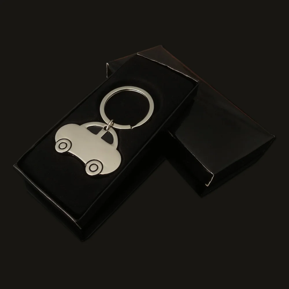 Personalized Logo Laser Engraved Alloy Key Holder Car Shaped Blank Sublimation Custom Metal Keychain