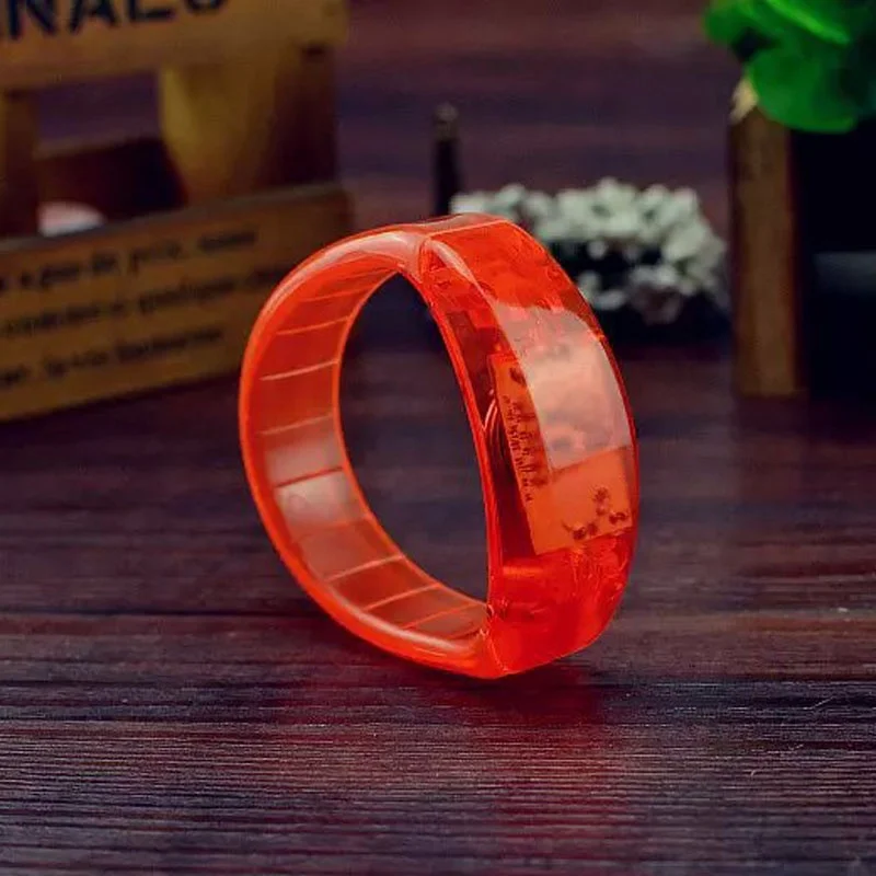Concerts Hot Selling Flashing Colorful Multi Color Sound Activated LED Wristband 3 Flashing Modes