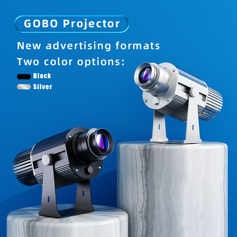 Waterproof IP67 60W LED GOBO Logo Projector Light with Remote Control Gyrating Function Manual Zoom Focus Customized Gobos