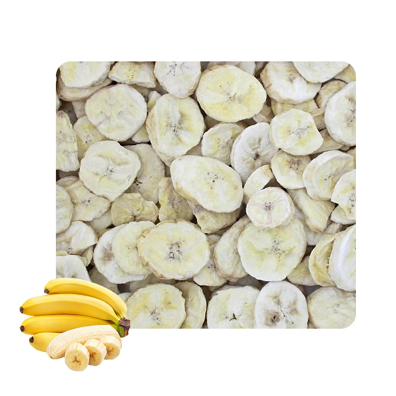 Factory Sale Bulk Healthy Snacks Delicious Freeze-Dried Banana Healthy Crunchy Dry Fruits from Colombia