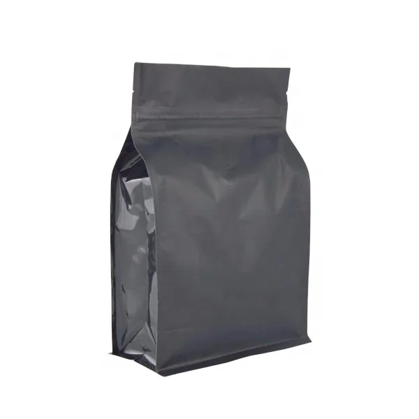 Wholesale Eight Side Seal Zipper Coffee Bag With Valve Food Grade Coffee Packaging Bag Aluminum Foil Bag For Coffee Beans Tea