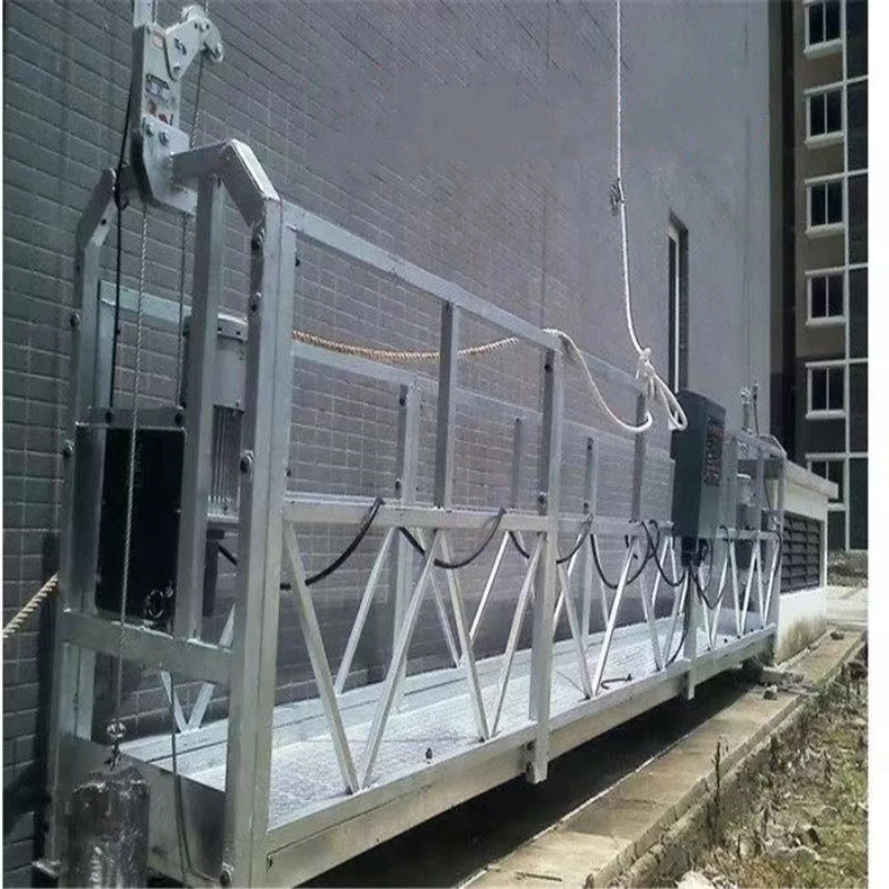 Factory Electric Scaffold Prefabricated Platform Safety Suspended Platform Powered Hanging Basket Zlp630zlp800 Swing Stage