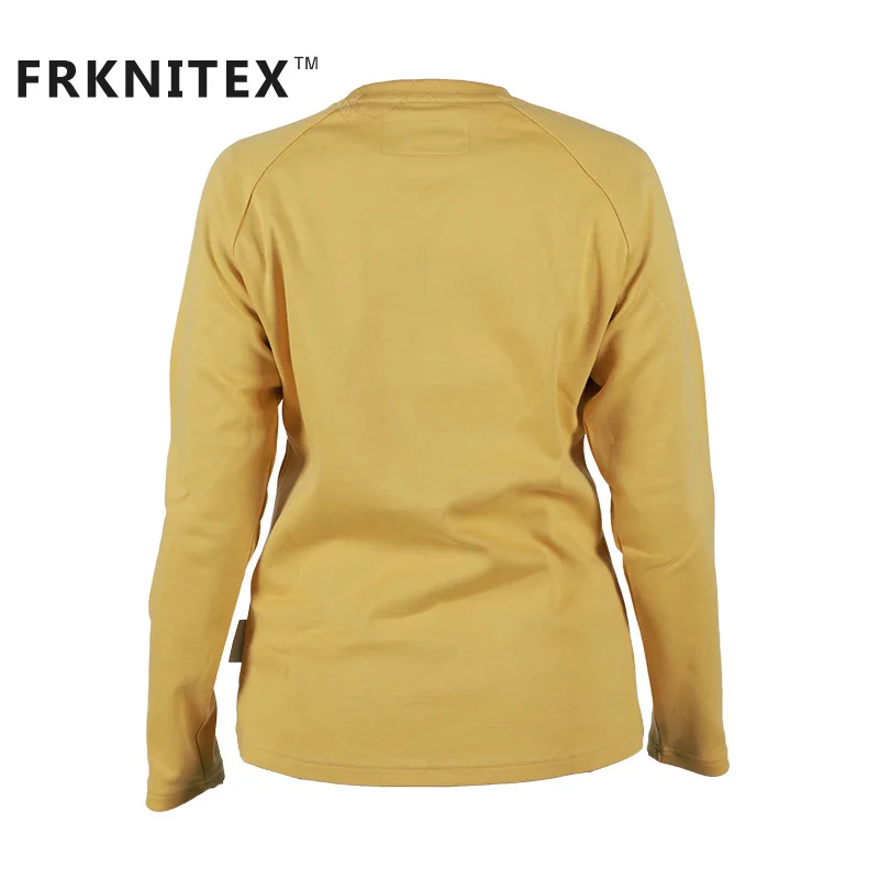 FRKNITEX UL NFPA 2112 FR Light Weight Welder Aramid Mechanic Fireproof Yellow Work Shirt for Women