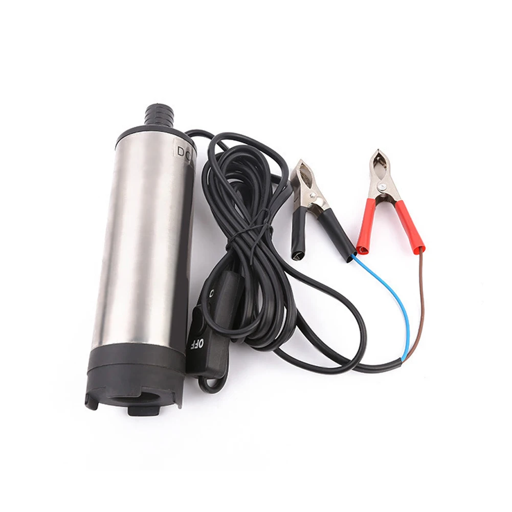 Oil Diesel Fuel Pump DC 12V 24V Electric Submersible Pump Stainless Steel Mini Transfer Car Oil Kerosene Pump Suction12L/min